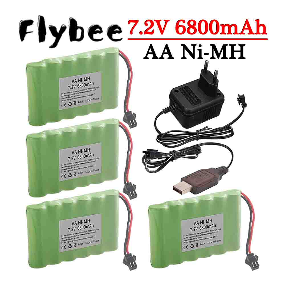 Rc Hobby Boat - Ni-MH 7.2V 6800mAh SM Plug Battery