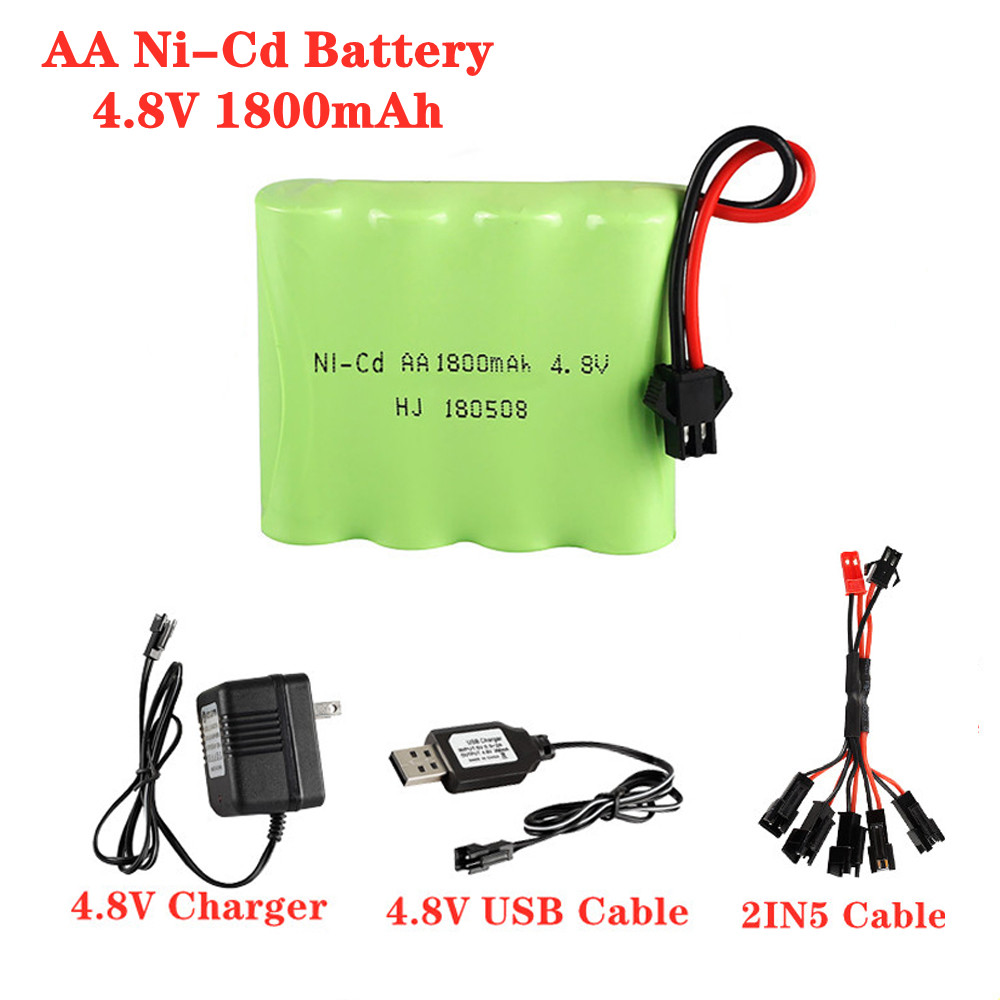 Rc Hobby Boat - 4.8V 1800mAh Ni-Cd AA Battery with