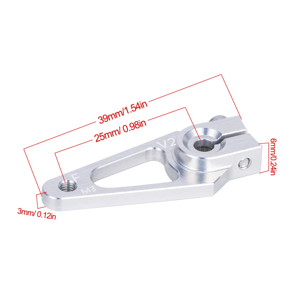 39mm M3 7075 Aluminum 25T Serv - огляд і ціна Rc Hobby Racing