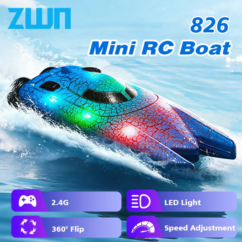 2.4G Mini RC Boat With Lights  - огляд і ціна Rc Hobby Grade Boat