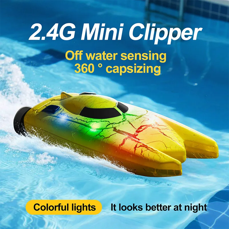 2.4G Mini RC Boat With Lights  - огляд і ціна Rc Hobby Grade Boat