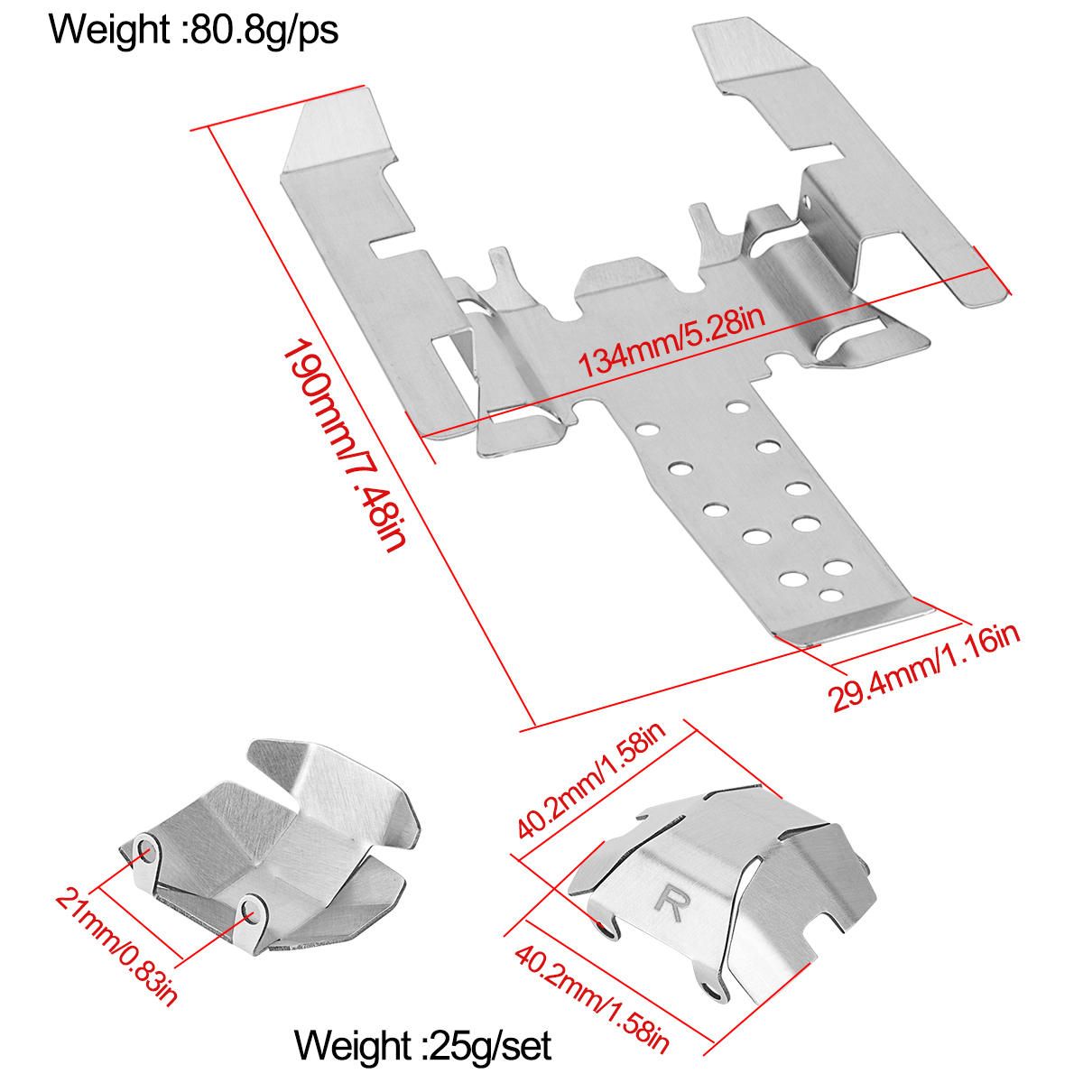 Stainless Steel Skid Plate Cha - огляд і ціна Rc Hobby Racing
